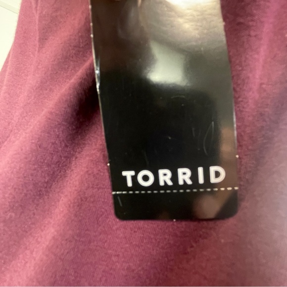 Torrid Mini Foxy Mock Neck Bodycon Dress Wine Color Women’s Size 1X (14-16) - Picture 10 of 11